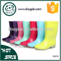 Moda fondo plano de botas de lluvia de PVC zapatos de las señoras B-818